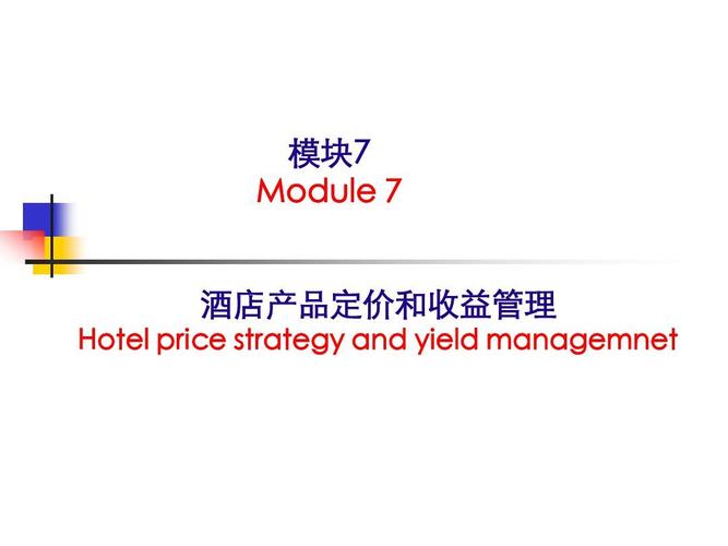 酒店产品定价策略 酒店产品定价和收益管理